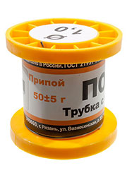 Припой ПОС61 ТР 1.0мм катушка  50г