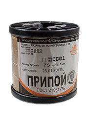 Припой ПОС61 ТР 1.0мм катушка 1кг