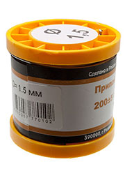 Припой ПОС61 ТР 1.5мм катушка 200г