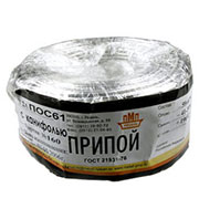 Припой ПОС61 ТР 2.0мм бухта 1 кг