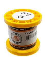 Припой ПОС61 ТР 2.0мм катушка  50г