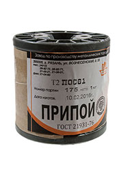 Припой ПОС61 ТР 2.0мм катушка 1кг