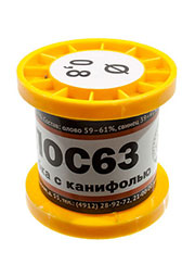 Припой ПОС63 ТР 0.8мм катушка 100г