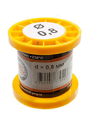 Припой ПОС40 ТР 0.8мм катушка 100г