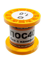 Припой ПОС40 ТР 1.0мм катушка  50г