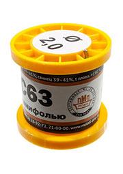 Припой ПОС63 ТР 2.0мм катушка 100г