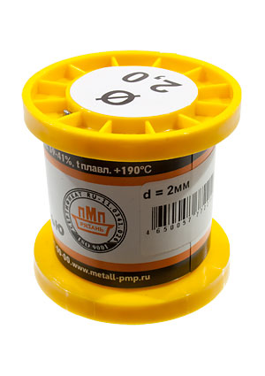 Припой ПОС61 ТР 2.0мм катушка 50г, (СПЕЦ. ФЛЮС СА402)