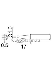 900-MT-1.6D, Жало для паяльных станций ELEMENT и LUKEY (кроме V6)