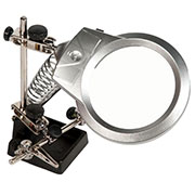 MG16129-A, третья рука с подсветкой и подставкой под паяльник