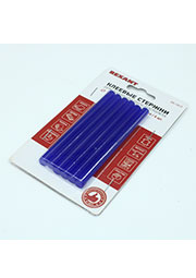 Стержни клеевые 7мм,100мм, 6шт/уп,синие, 09-1017