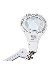 ЛУПА НА СТРУБЦИНЕ КРУГЛАЯ НАСТОЛЬНАЯ 5Х С ПОДСВЕТКОЙ 90 LED БЕЛАЯ