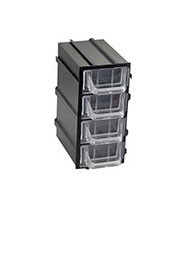 К5-В2 чёрная, кассетница 4 ячейки 12 секций 49х82х100мм