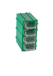 К5-П2 зелёная, кассетница 4 ячейки 12 секций 49х82х100мм