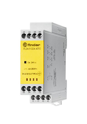 7S.34.9.048.4310, Модульное реле безопасности (реле с принудительным управлением контактами) SIL2; 3