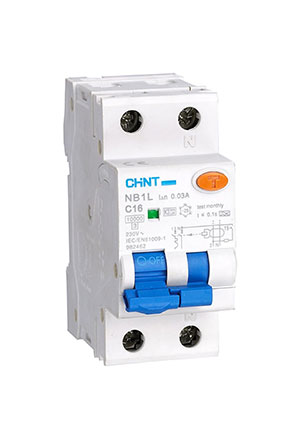 203005, Диф. автомат NB1L 1P+N B10 30mA тип A 6kA (36mm)