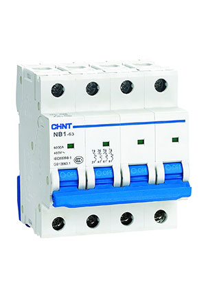 179725, Авт. выкл. NB1-63 4P 1A 6кА х-ка B (DB)