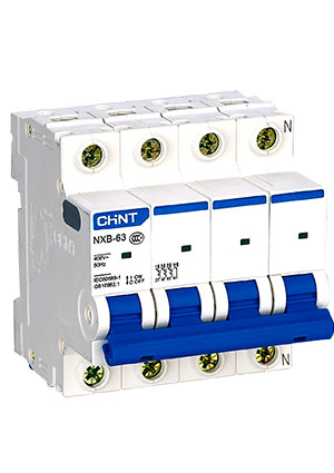 296921, Авт. выкл. NXB-63S 4P 32А 4.5kA х-ка D