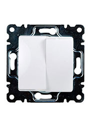 30001003 ВЫКЛЮЧАТЕЛЬ СКРЫТ.УСТ.2 КЛ. (БЕЛ.) Б/РАМКИ