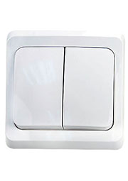 BC10-006B, Выключатель "Этюд" 2-кл СП   10А (белый)