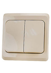 BC10-006K, Выключатель "Этюд" 2-кл СП 10А (кремовый)