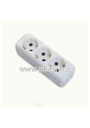 3Z (3R3), Колодка электрическая 3-х местная,10А, макс.2200Вт, c заземлением