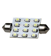 ARL-T10X42MM, White 3528 smd 12-LED(12V,SV8.5.HR) ARL (авт.лампы)