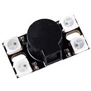 JHE, плата зуммера 5В 110dB с WS2812 светодиодами 27*14*11мм