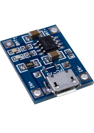 TP4056, плата зарядки литиевой бат 1А 5В Micro USB