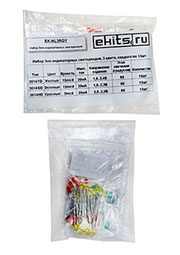 EK-HL3RGY, Набор 3мм индикаторных светодиодов, 3 цвета по 15шт